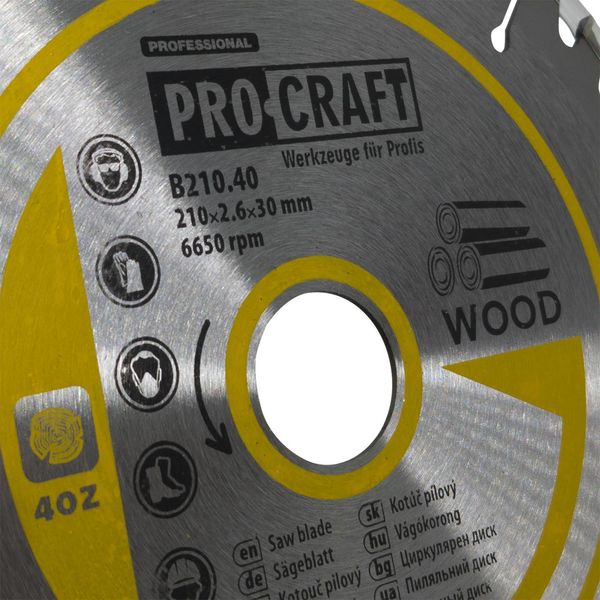 Пиляльний диск Procraft B210.40 40T (по дереву) B210_40 фото