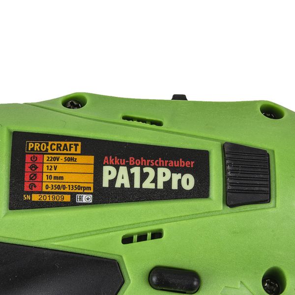 Шуруповерт Procraft PA12PRO з DFR патроном PA12Pro_dfr фото