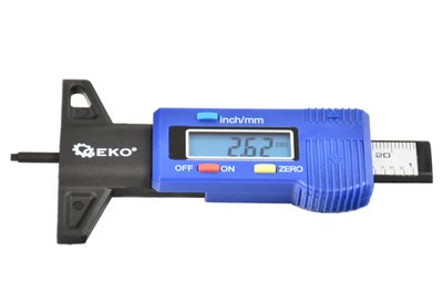 Цифровой измеритель износа шин GEKO G01269 Измеритель глубины протектора 0-25,4мм(0-1") Точность 0,01мм Польша G01269 фото