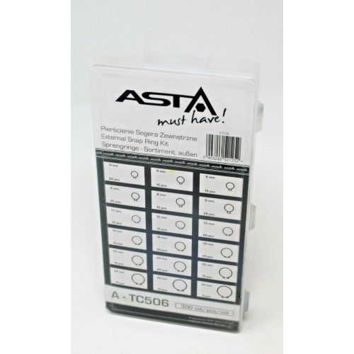Набір стопорних кілець (зовнішні) 300 шт. ASTA A-TC506 A-TC506 фото
