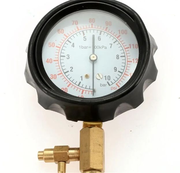 Манометр для вимірювання тиску палива в інжекторних магістралях Rewolt T7003 7бар 100PSІ Польща Гарантія 1 рік RE T7003 фото