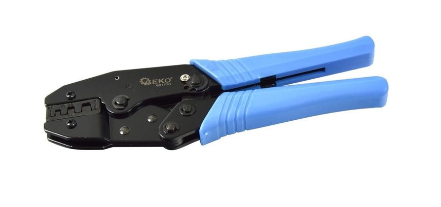 Кліщі для обтискача контактів з тріскачкою 230 мм (0,5-6 мм) GEKO G01770 G01770 фото