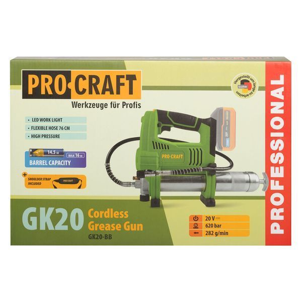 Акумуляторний мастильний шприц Procraft GK20, 20В, без АКБ та ЗП GK20_bb фото