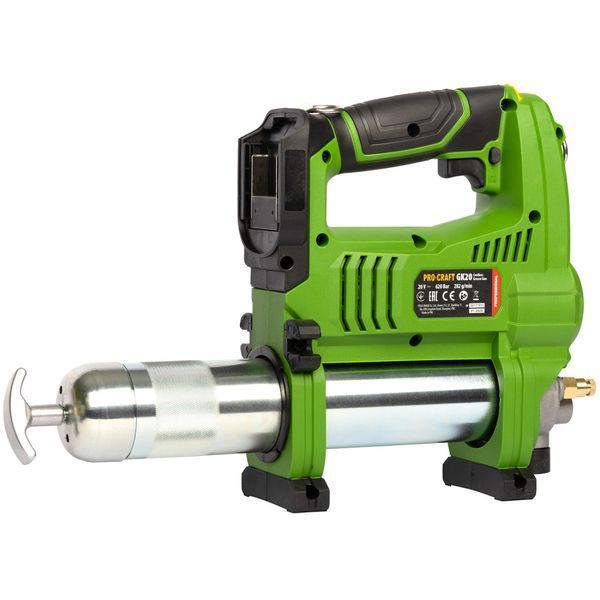 Акумуляторний мастильний шприц Procraft GK20, 20В, 1 АКБ 4 Аг Type-C + ЗП 20/2 ECO GK20_1akb20/4Type-C_zp20/2Eco фото