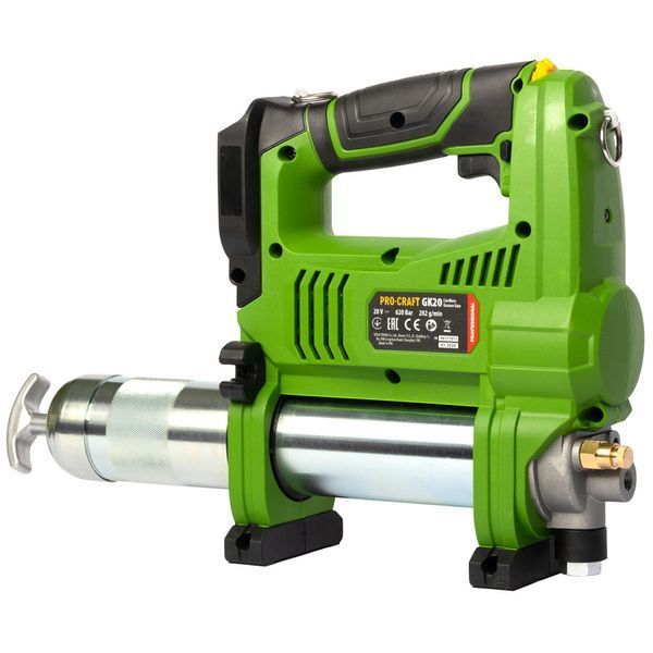 Акумуляторний мастильний шприц Procraft GK20, 20В, 1 АКБ 4 Аг Type-C + ЗП 20/2 ECO GK20_1akb20/4Type-C_zp20/2Eco фото