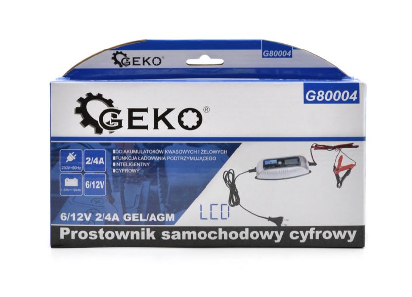 Зарядное устройство 6/12V 4A импульсное GEKO G80004 Интеллектуальная зарядка для аккумуляторов Умная зарядка G80004 фото