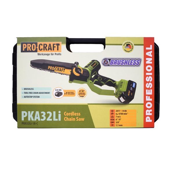 Набір акумуляторних інструментів для обрізки дерев та кущів 3в1 Procraft PKA32Li + ES28Libb + EP2.0 PKA32Li+ES28Lib+EP2.0_1.2L/oliva фото