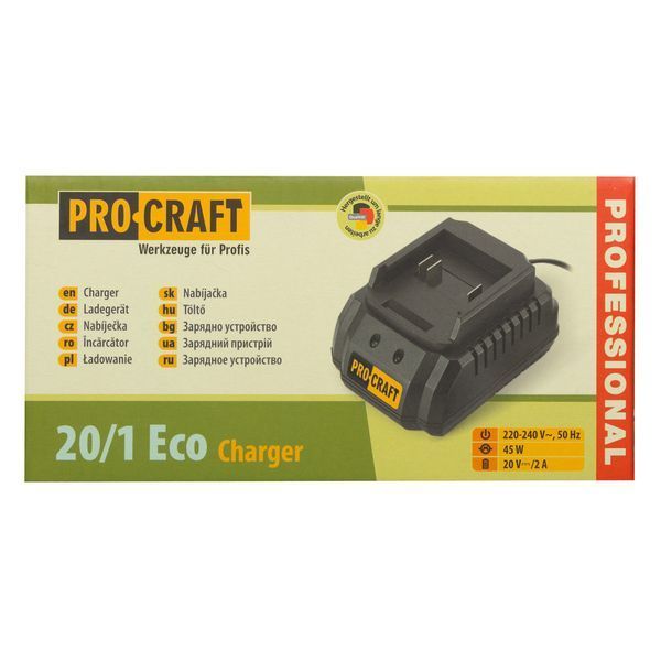 Зарядний пристрій Procraft Charger20/1 Eco Charger20/1 Eco фото