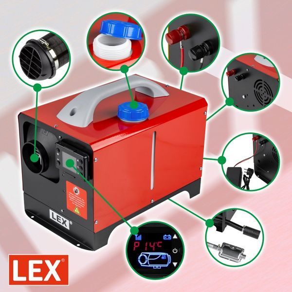 Автономный дизельный обогреватель (Вебасто) LEX 12 кВт 12V/220V LXOH12KW Автономка для гаража LXOH12KW  фото