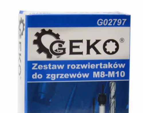 Набор фрез и разверток М8-М10 GEKO G02797 Комплект для быстрого снятия точечных швов В комплекте 9 штук Польша G02797 фото