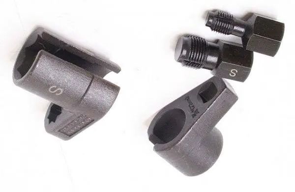 Набор головок для лямбда-зонда 5 предметов в кейсе SATRA S-XOS5 Торцевые ключи 1/2" 3/8" Метчики Гарантия 1год S-XOS5 фото
