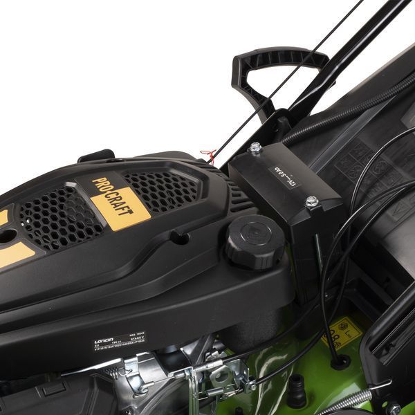 Бензинова газонокосарка Procraft PLM505ES NEW, 4000 Вт, 196 см&sup3;, ширина 510 мм, висота 25&ndash;75 мм, травозбірник 62 л, самохідна, електростартер PLM505ES NEW фото