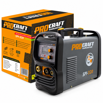 Инверторный сварочный полуавтомат Procraft SPI320 New Сварочная проволока 0,8мм (5 кг) Маска сварочная Procraft SHP90-30 NEW SPI320 New фото