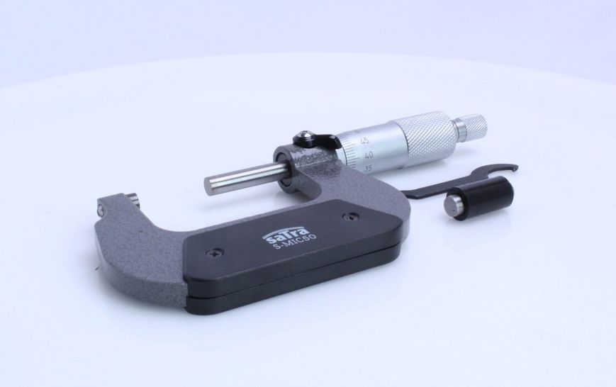 Угольный микрометр SATRA S-MIC50 Диапазон измерения 25-50мм Разрешение 0,01мм Ручной инструмент Гарантия 1 год S-MIC50 фото