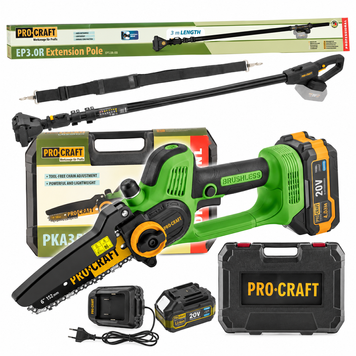Акумуляторна пила Procraft PKA35 + телескопічний подовжувач Procraft EP3.0R PKA35+EP3.0R фото